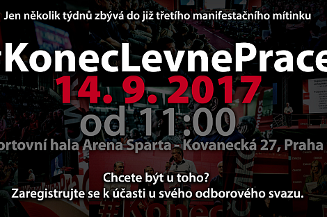 Manifestační mítink "Konec levné práce"